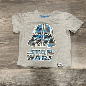 Star Wars Gray Tee with Blue Darth Vader Design